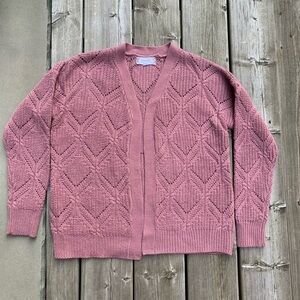 Pink Rose Cardigan Size Small Dusty Rose